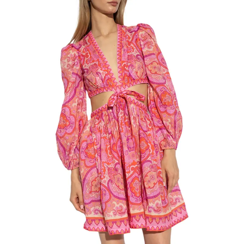 Zimmermann Long Sleeved Dresses Women's Pink Purple-2