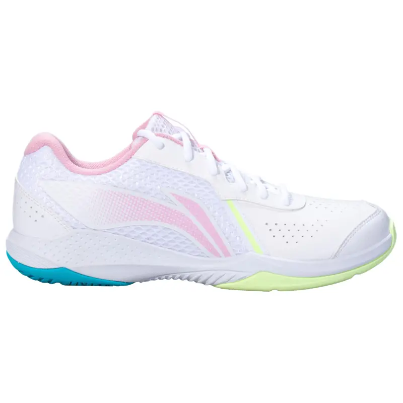 LiNing Cushioning, Slip Resistant, And Abrasion Resistant Low Top Badminton Shoes Unisex White-1