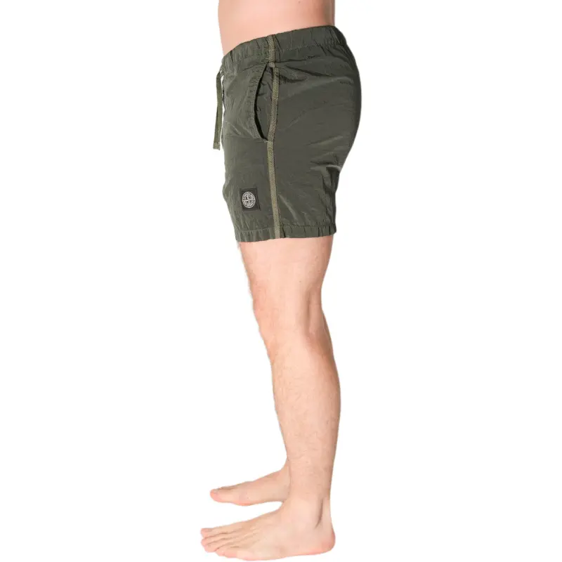 STONE ISLAND Compass Patch Mid Rise Swim Shorts-4