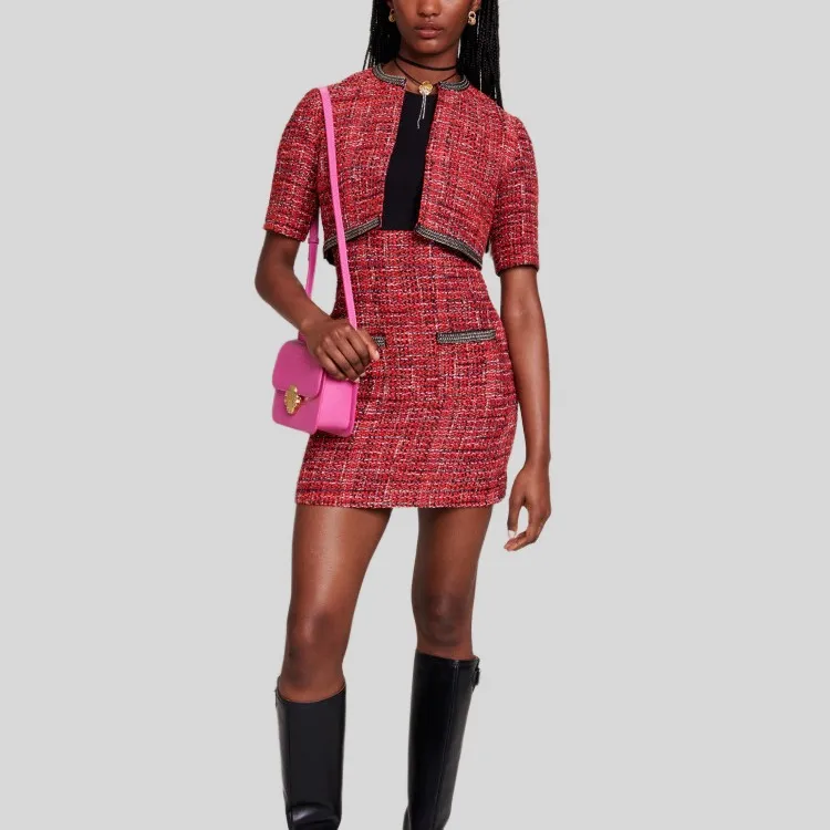 Maje 2 in 2 Tweed Minidress-2