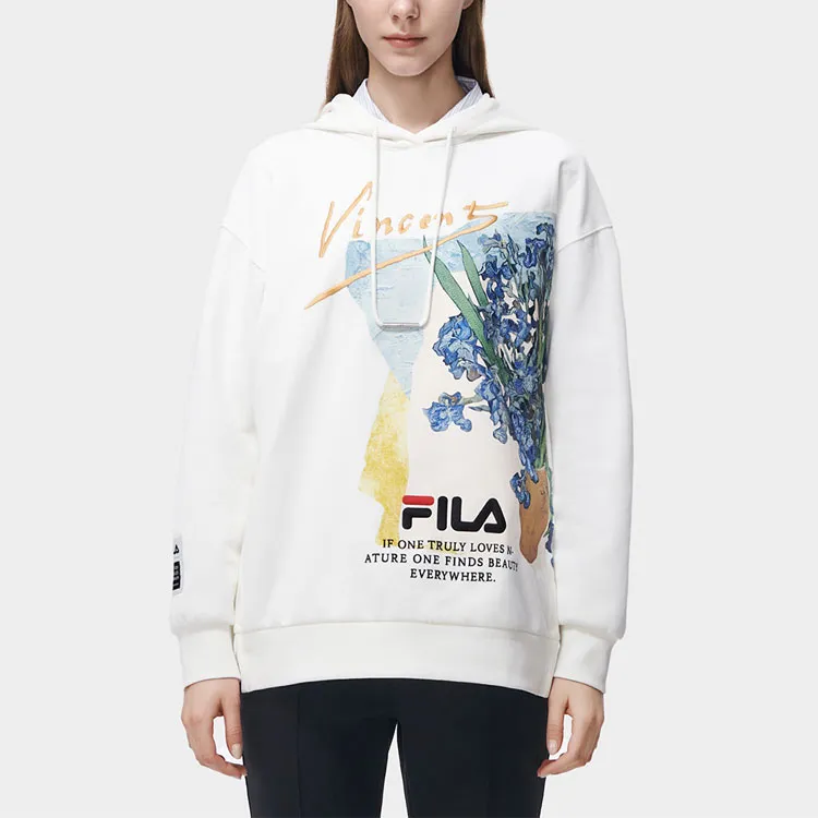 FILA Vincent Van Gogh Sweatshirts Women's Cloud White-2