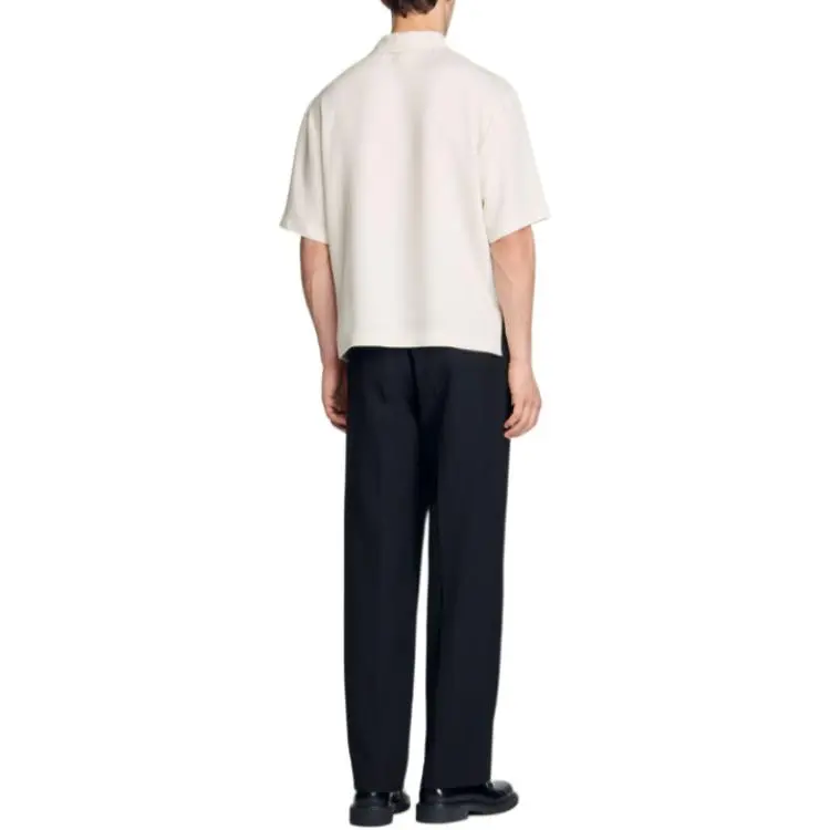Sandro Zip up Polo Shirt-3