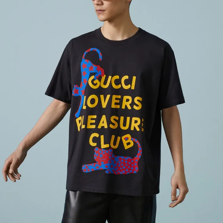 GUCCI Drop Shoulder Sleeve T-Shirt Men's Black-3