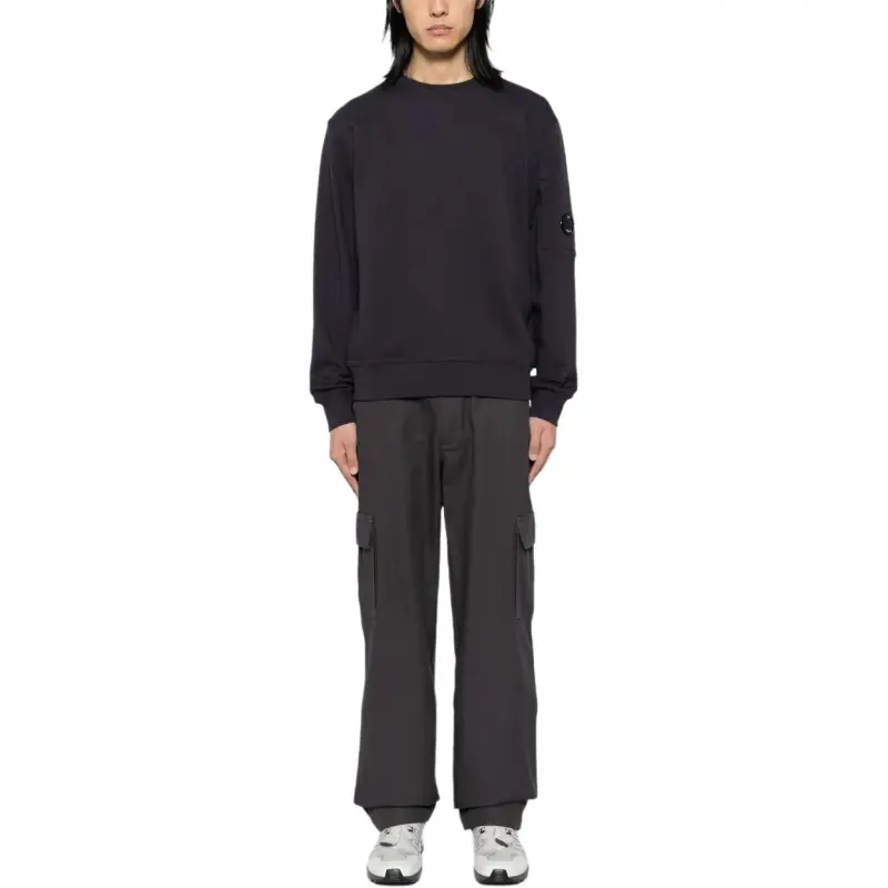 C.P.Company Diagonal Raised Fleece Crewneck Lens Sweatshirt-2
