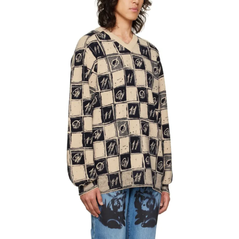WE11DONE Sweaters Unisex Brown-4