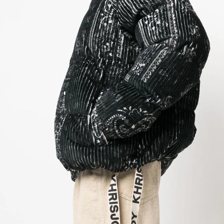 KHRISJOY Bandana print Puffer Jacket-4