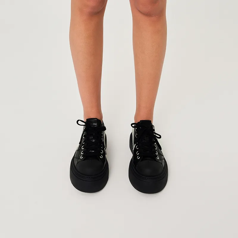 SMFK Low Top Skateboard Shoes Women's Wilderness Black-3