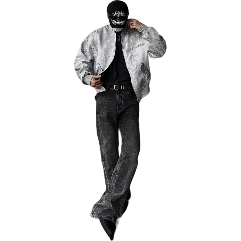 KVIV Jackets Coats Men's Gray White-6