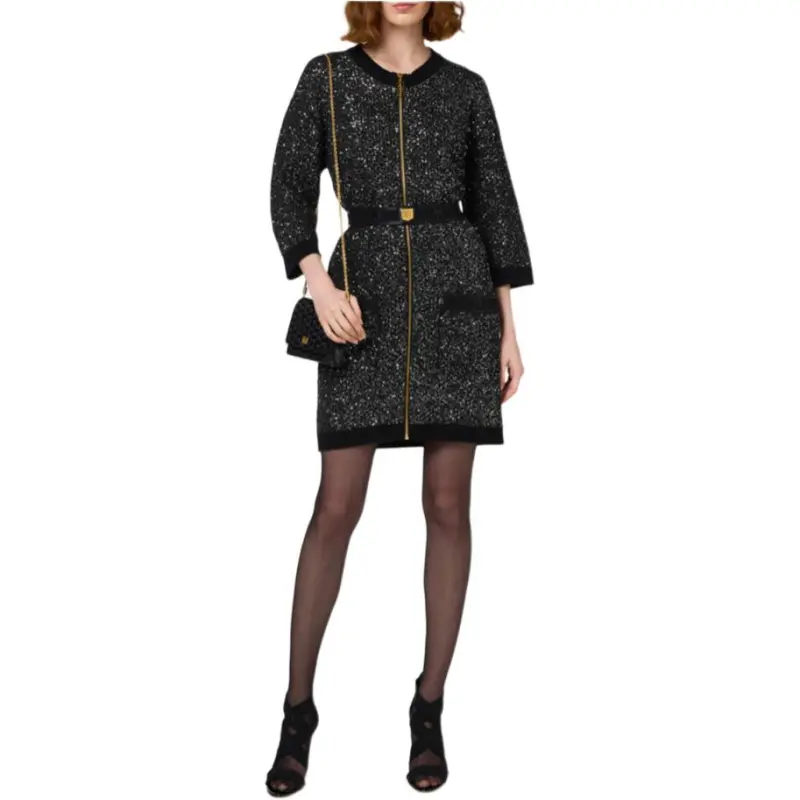 Elisabetta Franchi Sequin Thread Mini Dress-1