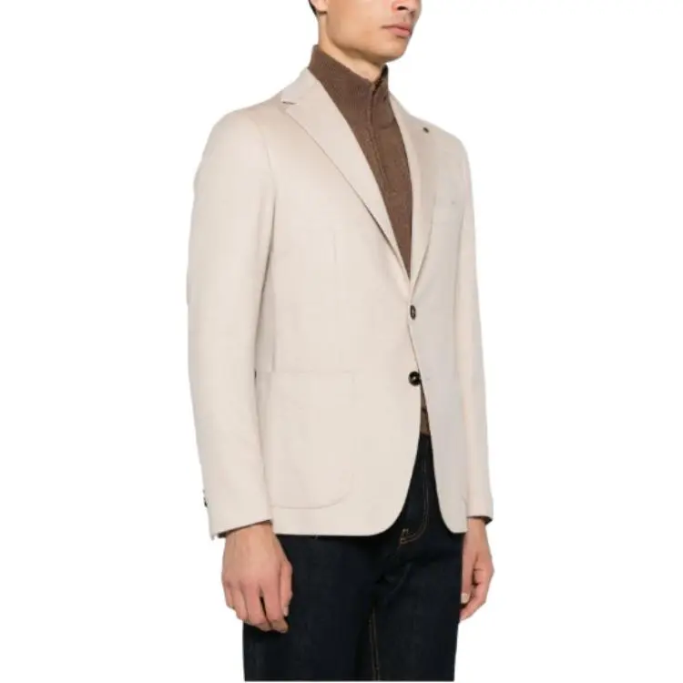 Tagliatore Single breasted Cashmere Blazer-4