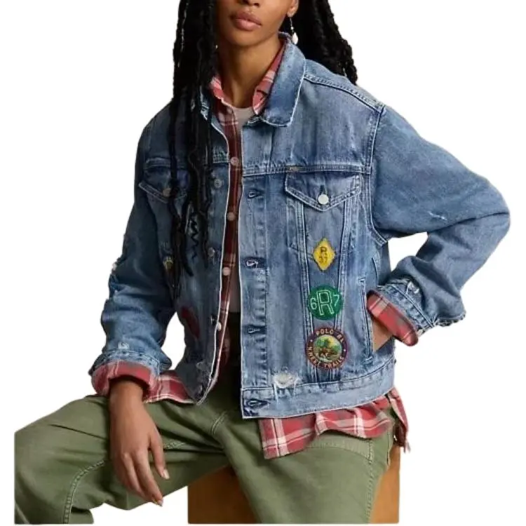 Polo Ralph Lauren Button Up Distressed Denim Jacket-2