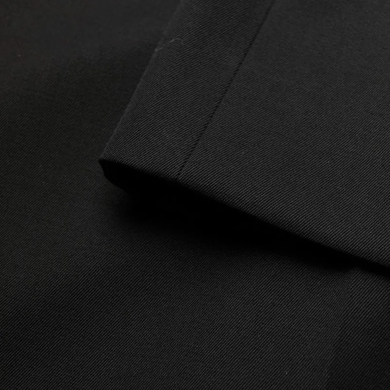 VERSACE Wide Leg Pleated Wool Pants 'Black'-4