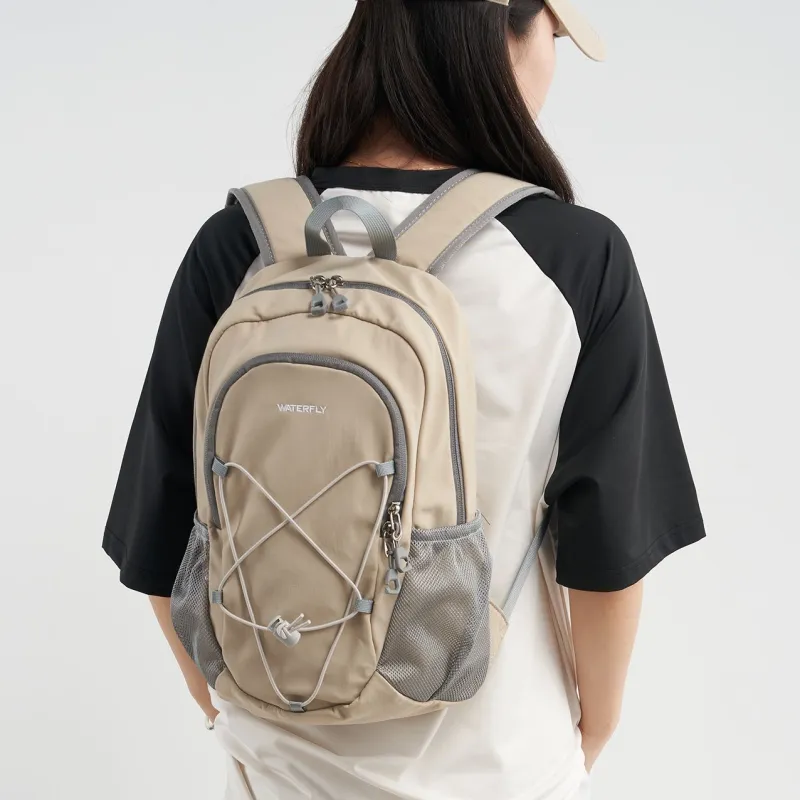 WATERFLY Nylon Fabric Backpack Medium Size Unisex Multicolor-14