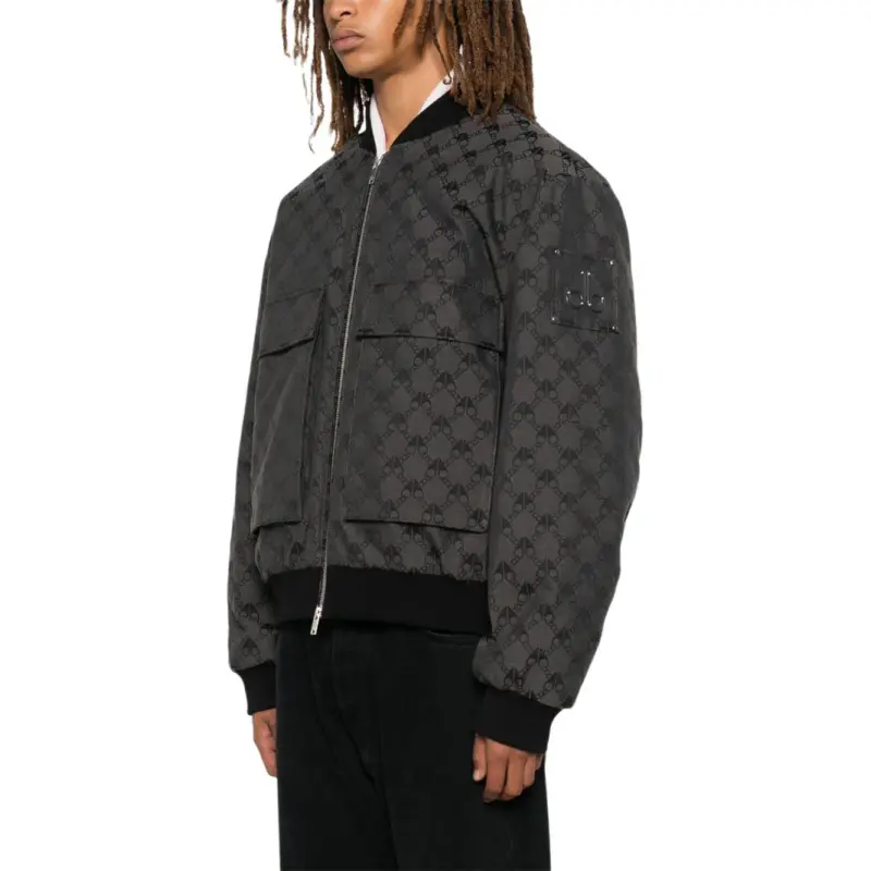 Moose Knuckles Alder Mono Jacquard Bomber Jacket-3
