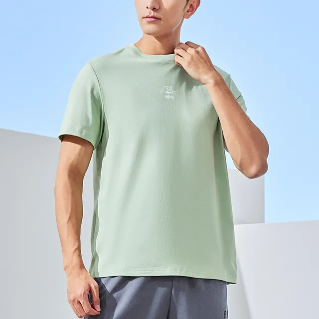 Erke Comprehensive Training Collection Sports Lifestyle Collection T Shirt Men's Light Cadmium Green-3