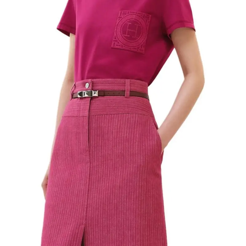 HERMES T Shirts Women's Nine Flower Kudzu Pink-4