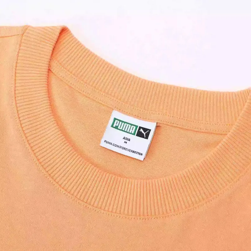 PUMA Unise PUMA BZ CALLIGRAPHY SHORTSLEEVE TEE T Shirt Unisex Orange Pink-2