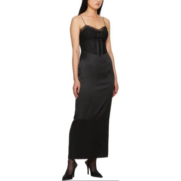 REFORMATION Slip Dress Women's Black-2