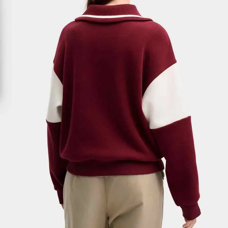 FILA Sweatshirt Women's Fairy Pink Wine Red-3