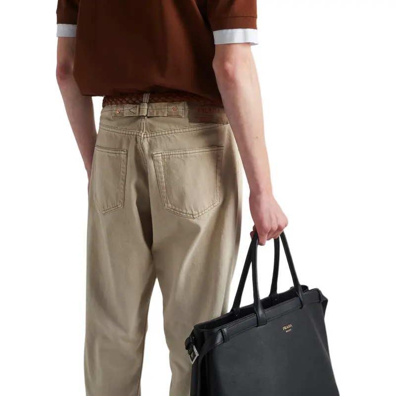 PRADA Old look Bull Denim Jeans Casual Pants Men's Beige-2