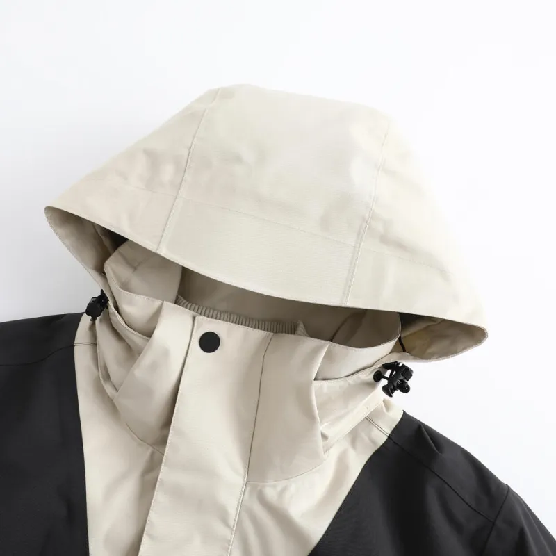 DECATHLON Waterproof And Windproof To Keep Warm Windbreaker Jacket Men's Light White Lime Gray-4
