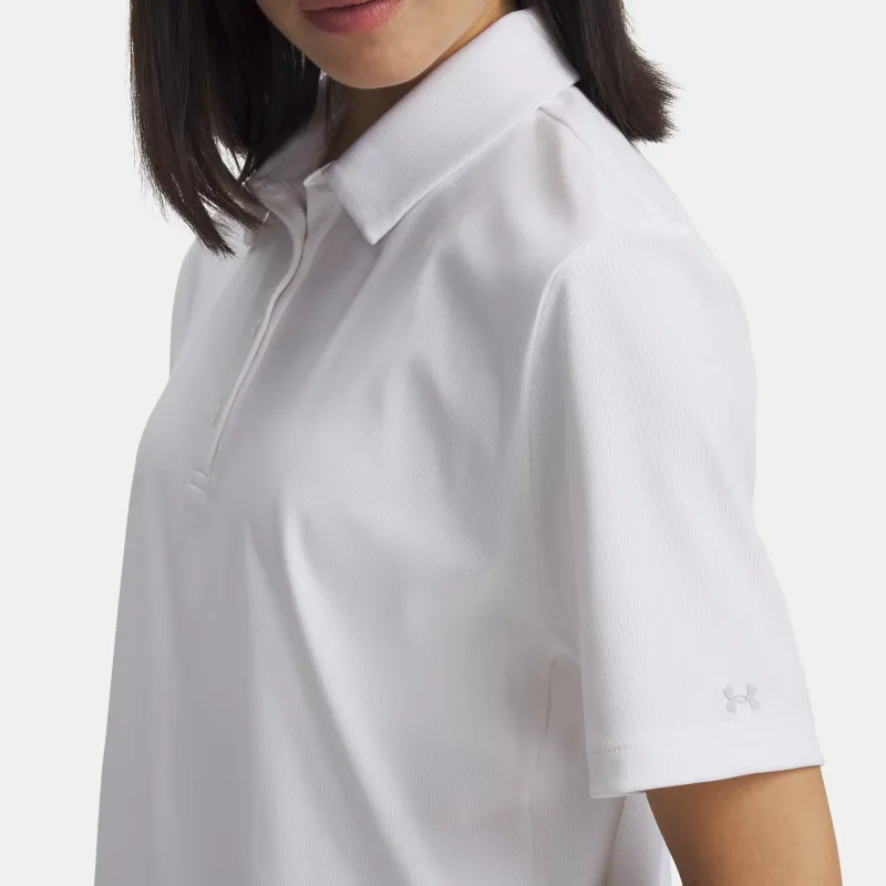 Under Armour Boxy Polo Shirt Women's White-2