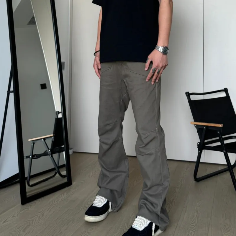 HLPT Casual Pants Unisex Gray-3