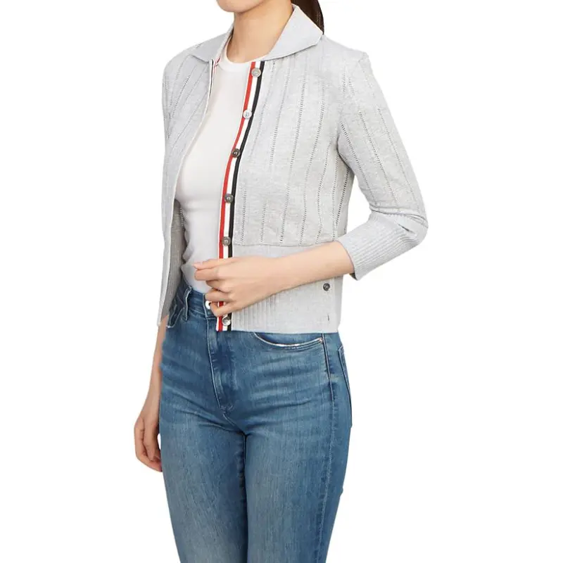 THOM BROWNE Buttoned Straight Hem Cardigan-3