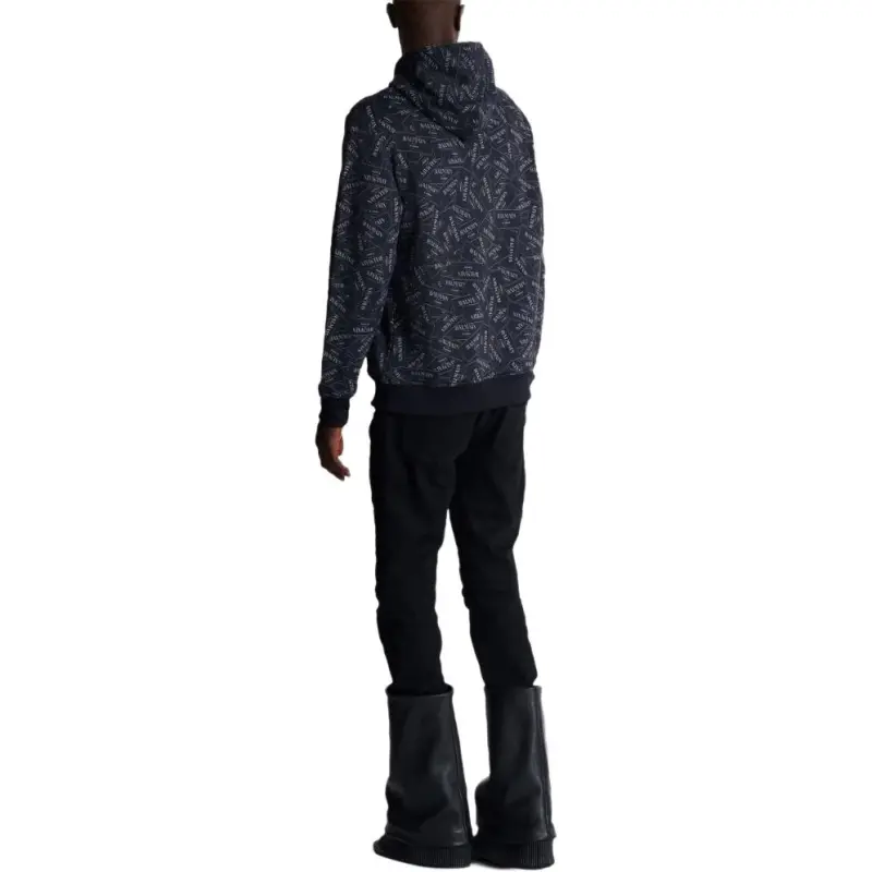 BALMAIN Couture Label print Hoodie-3