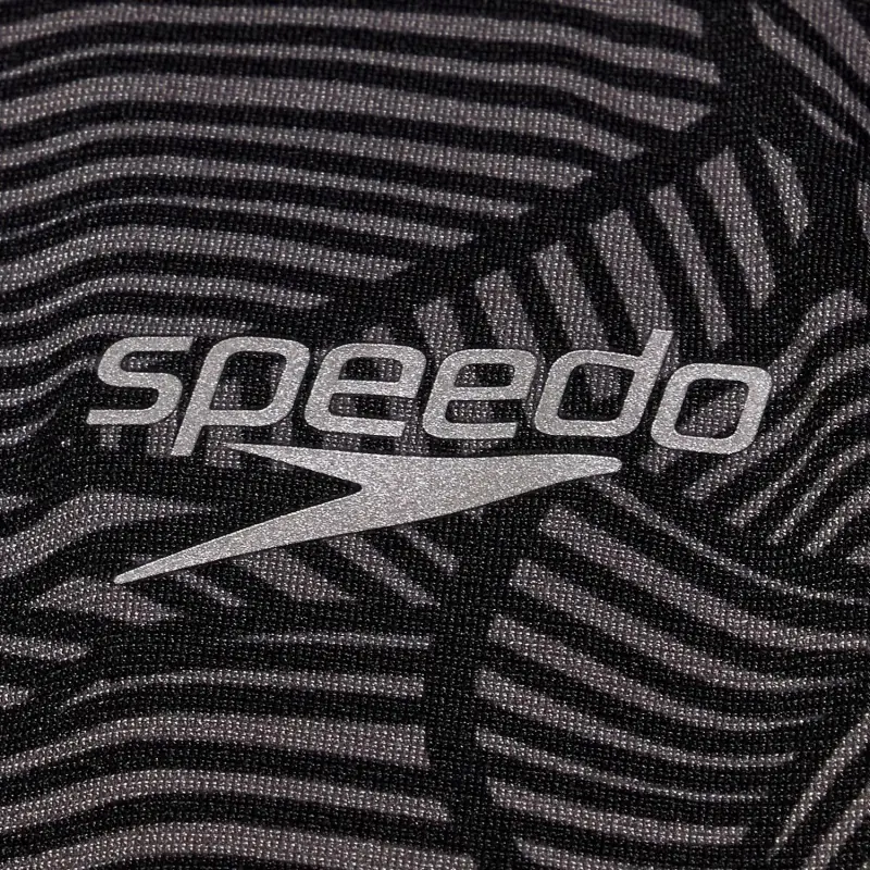 Speedo Women's Club Training Fixed Crossback Swimsuit One-piece Swimsuit Women's Black/Gray-3