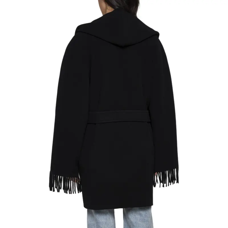 Balenciaga Belted Fringed Coat-4