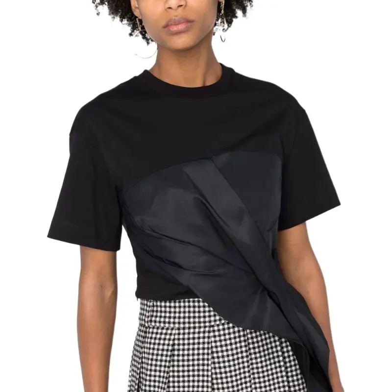 Alexander McQueen Asymmetric Ruched Detailed T-Shirt-5
