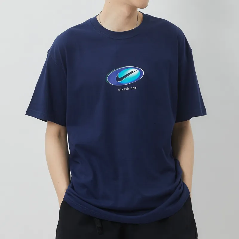 Nike T Shirts Men Dark Navy Blue-3