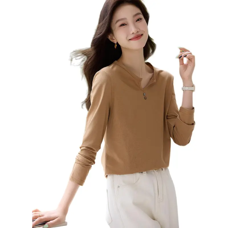 Mo Han Yi Mei T Shirt Women's Khaki Yellow-4
