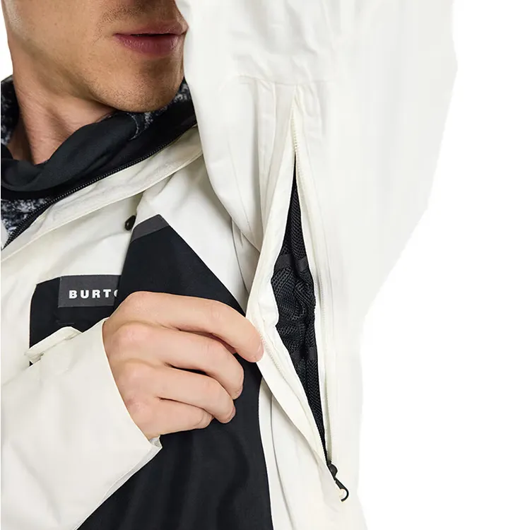 BURTON GORE-TEX 2L POWLINE Ski Tops Men's White-1