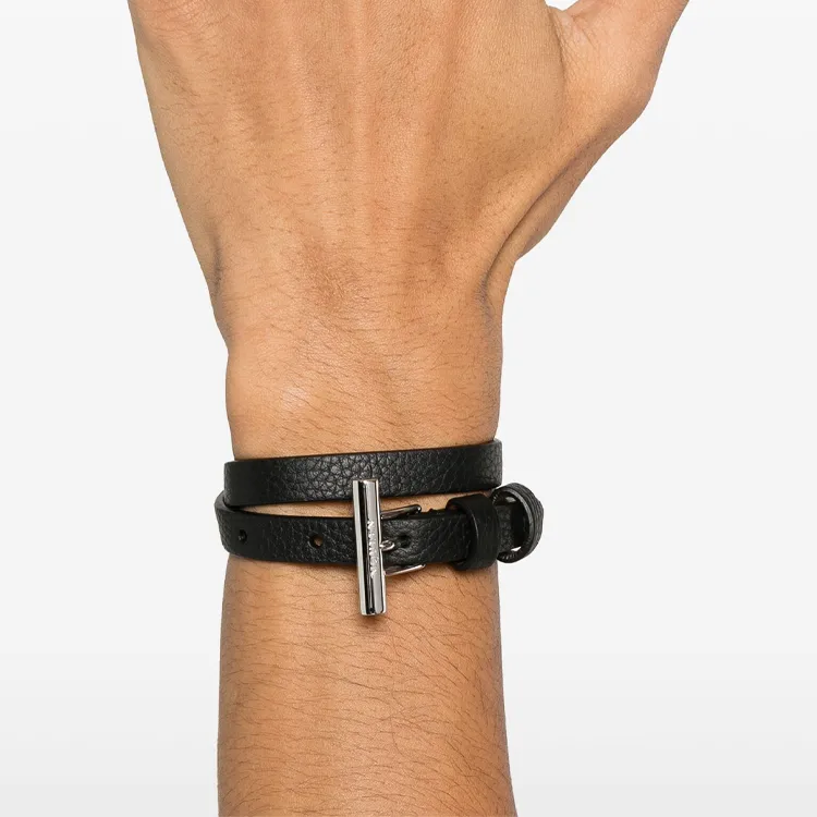 Alexander McQueen T bar Wrap Bracelet-2