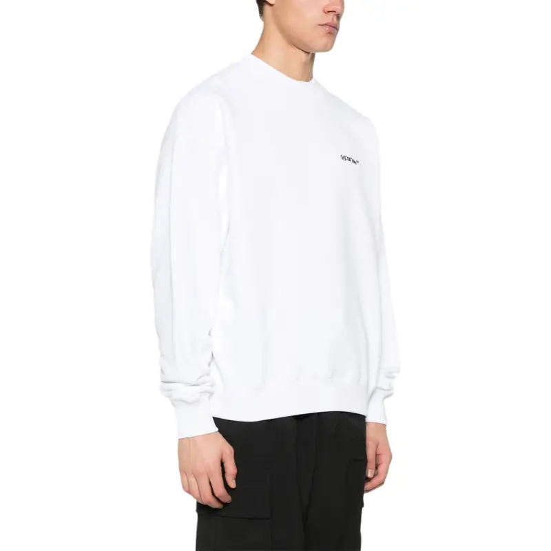 Off- Logo Embroidered Crewneck Sweatshirt-4
