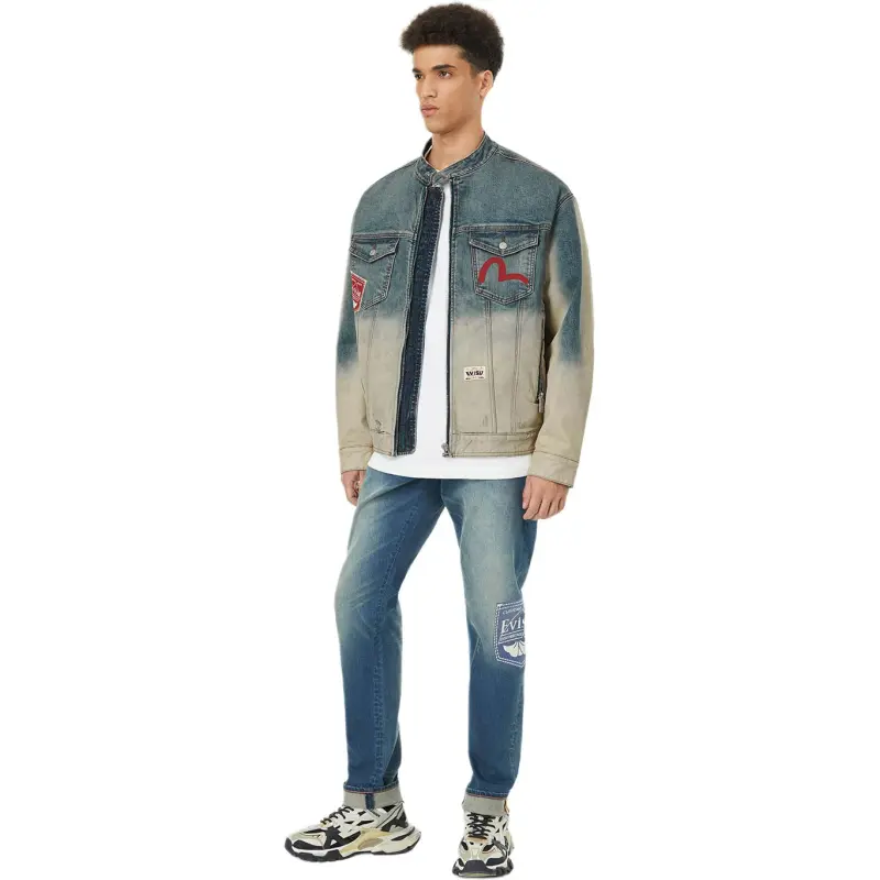 EVISU FW24 Denim Jacket Men's Denim Blue-4