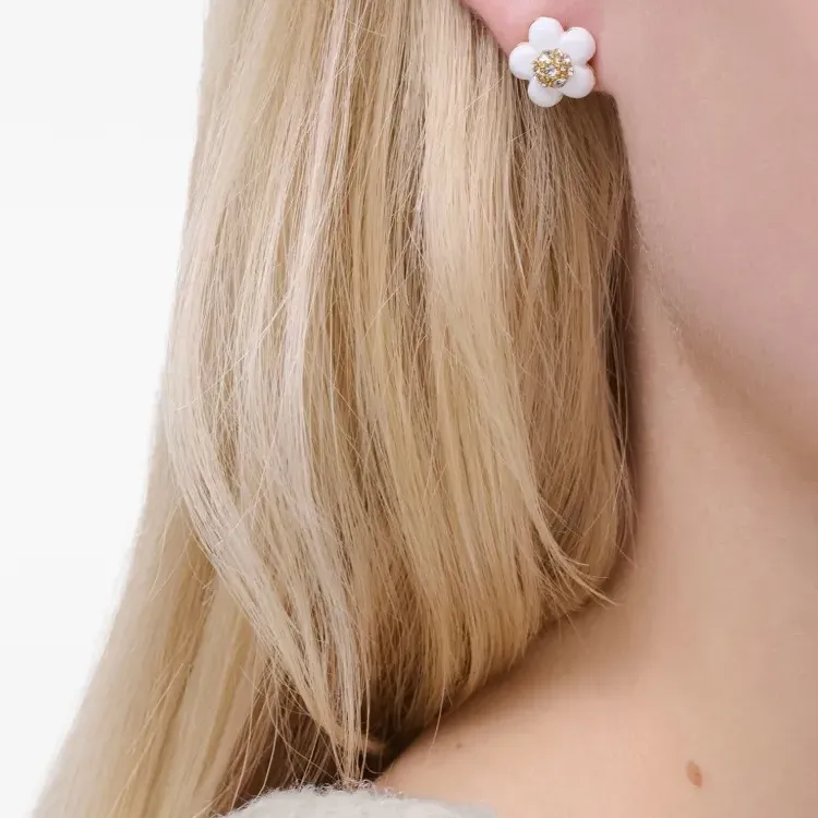 MARC JACOBS The Enamel Wild Daisy Stud Earrings-2