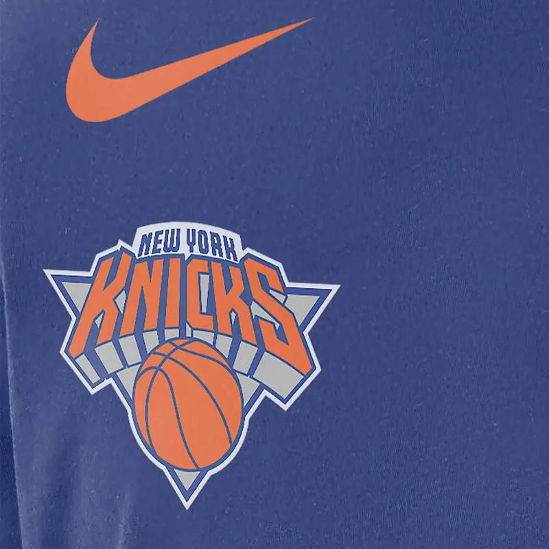 Nike New York Knicks Courtside City Edition Men's Nike Nba Max90 Long Sleeve T Shirt-2