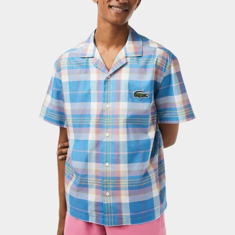 LACOSTE Shirts Men CGD/Blue Plaid-2