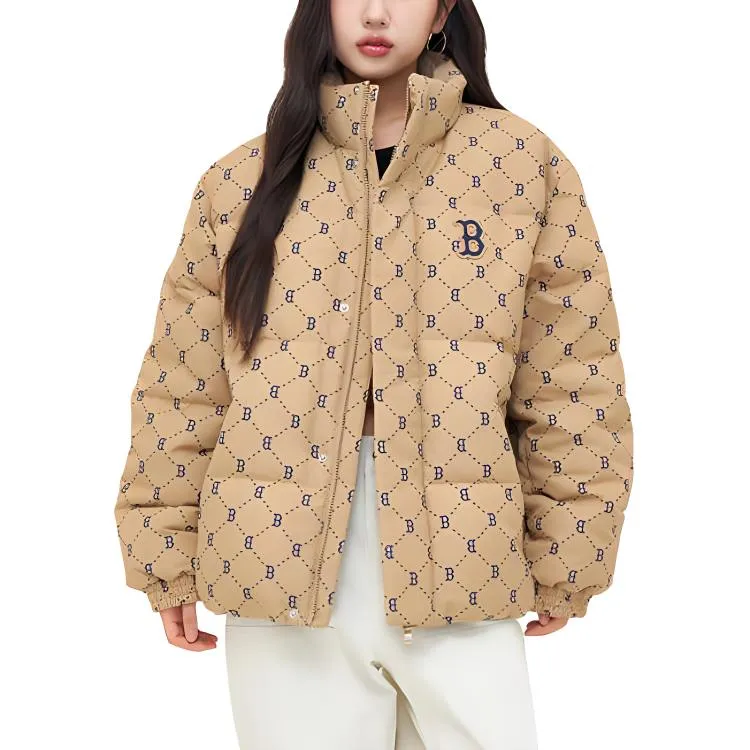 MLB Basic Boston Red Sox Down Jacket Unisex Light Beige-1