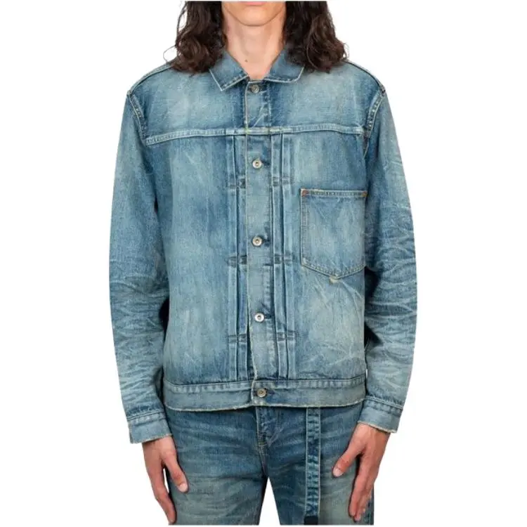 Sacai Denim Jacket Men's Light Blue-1