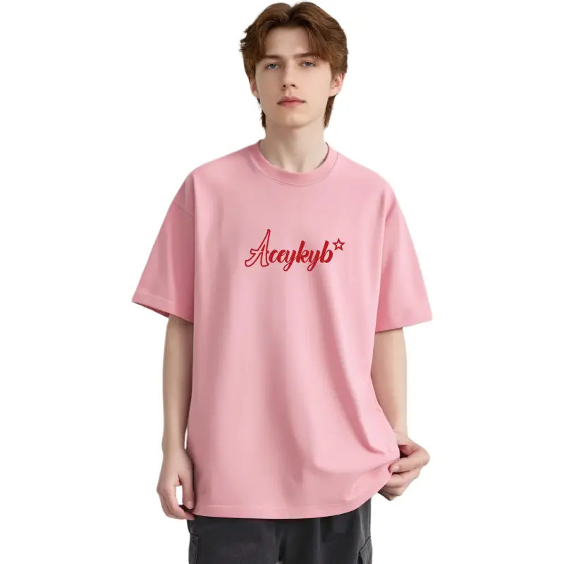 YK&YB T Shirts Unisex Light Pink-5