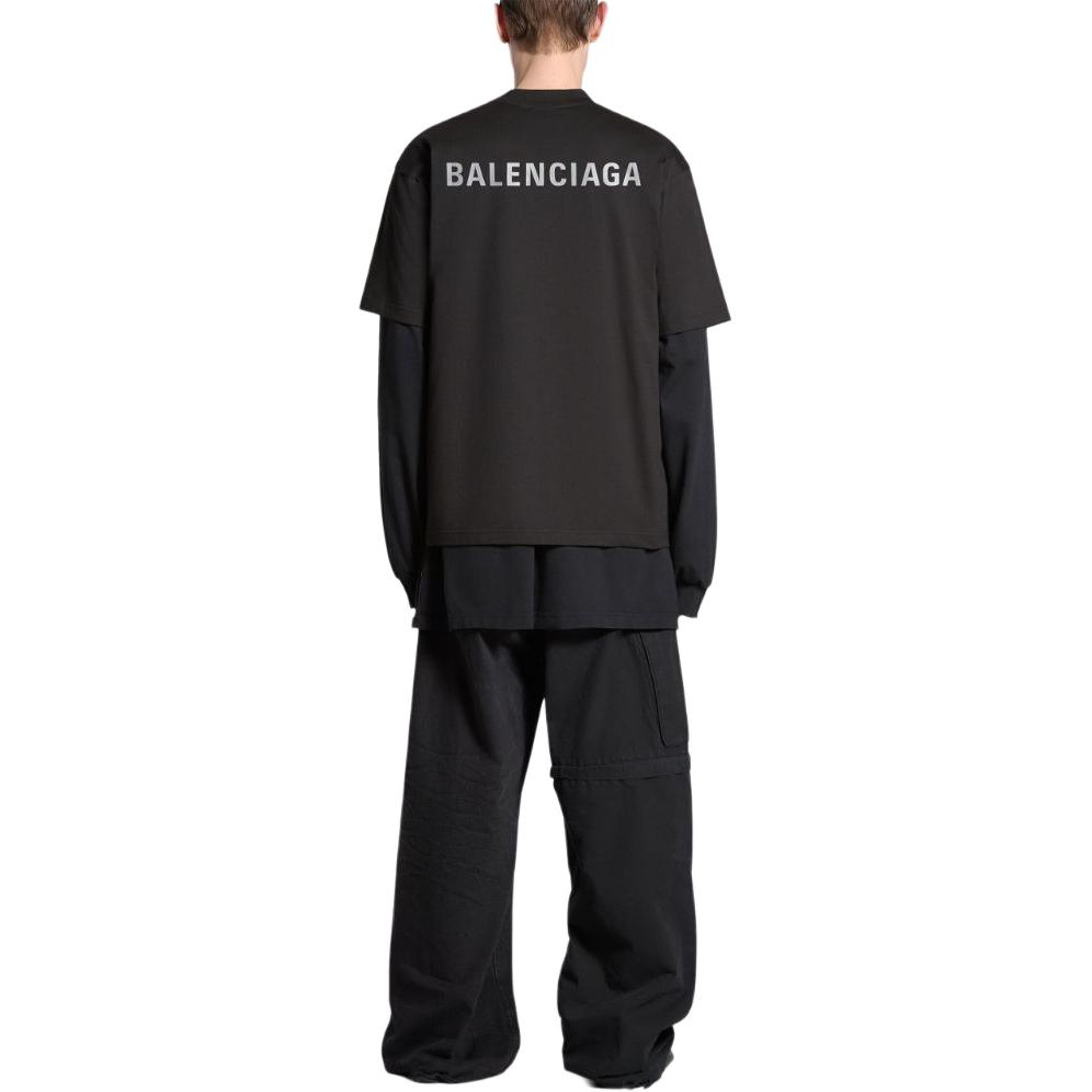Balenciaga Logo T-Shirt S Without Shopping Bag and Box - POIZON