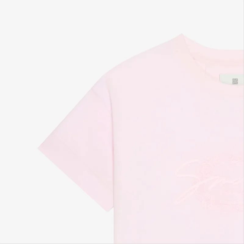 Givenchy Logo Embroidered Cropped T Shirt-4
