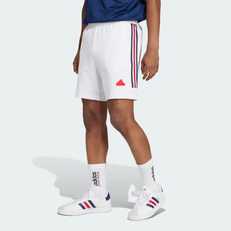 Adidas Casual Shorts Men's White/Team Marine Blue 2/Better Scarlet-1