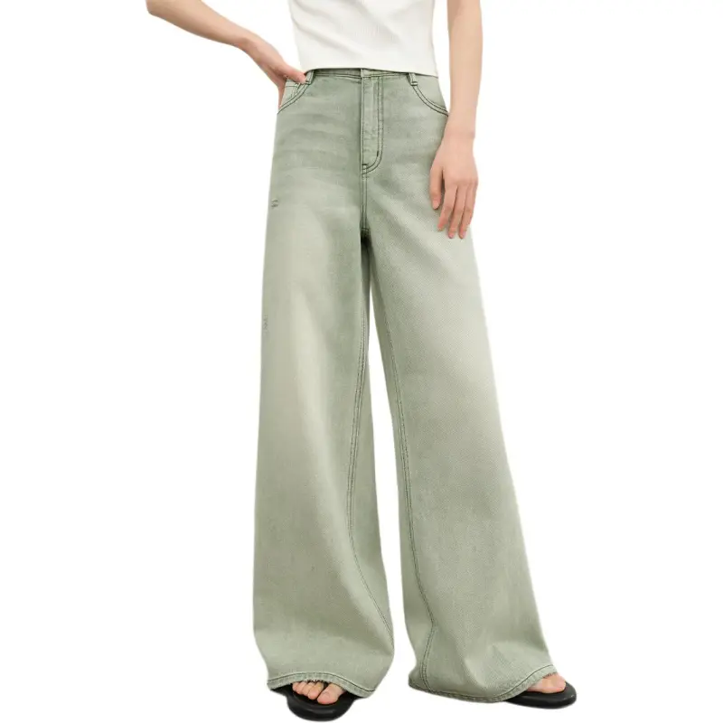 Orange Desire Jeans Women's Green Grape Snow Mountains-2