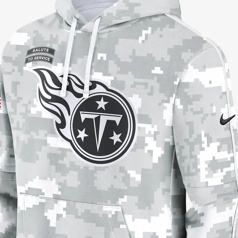 Nike Tennessee Titans Salute To Service Primary Edge Club Men's Nike Nfl Pullover Hoodie-2
