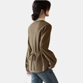 XWI Shirt Women's Olive Green & Ecru